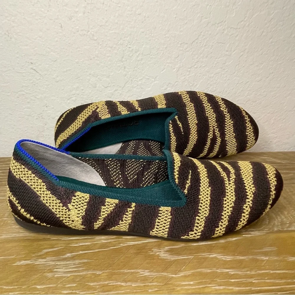 Rothy's Chai Zebra Pattern Brown and Tan Size 8